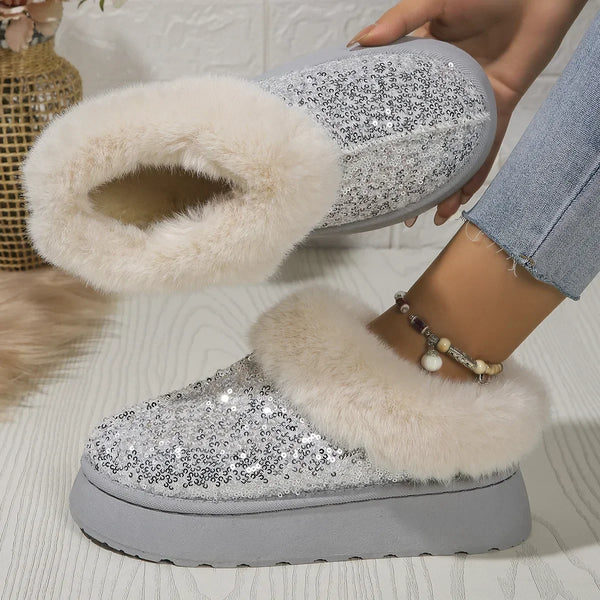 Bling Ankle Snow Boots - ShopEbonyMonique