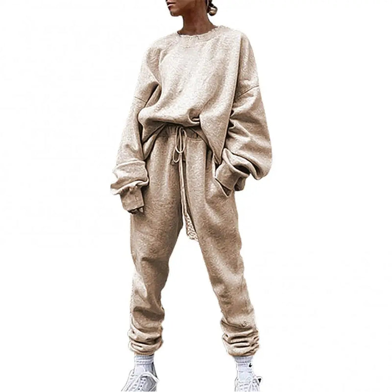 Hip Hop Women Solid Color Long Sleeve Loose Suit - ShopEbonyMonique