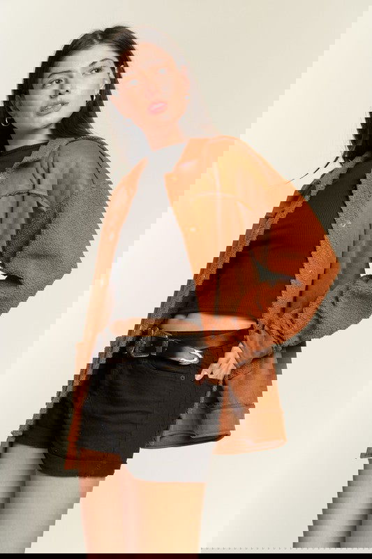 Sherpa Suede Jacket - ShopEbonyMonique