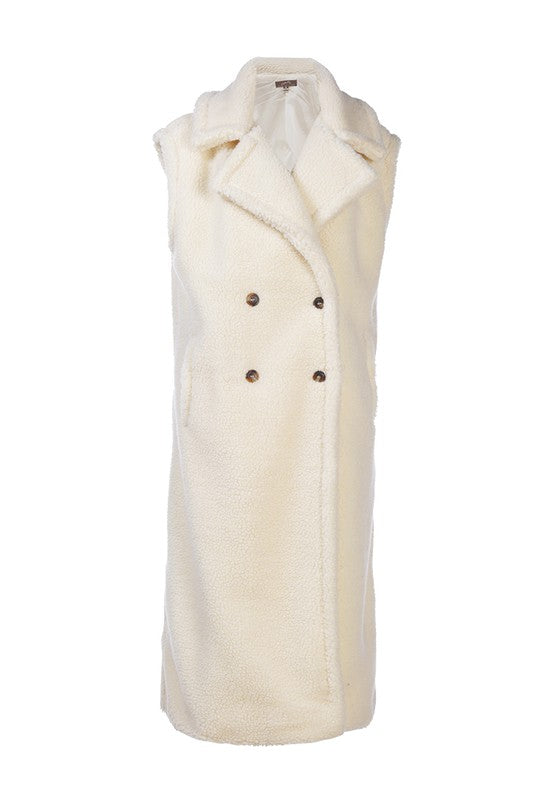 Sleeveless Teddy Coat - ShopEbonyMonique