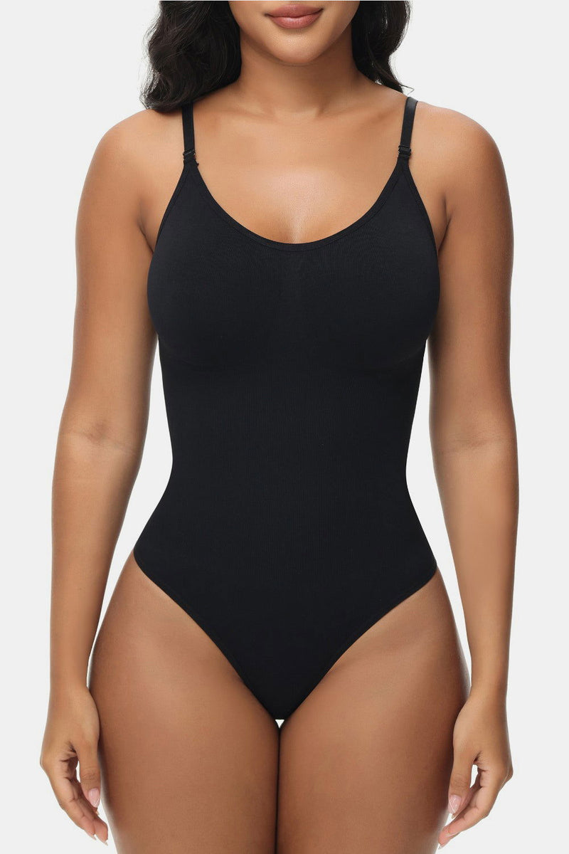 Spaghetti Strap Tummy Control Bodysuit - ShopEbonyMonique