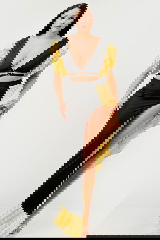 Sunset Ruffle Glamour Gown - ShopEbonyMonique
