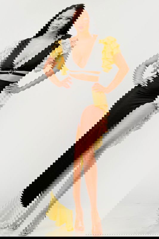 Sunset Ruffle Glamour Gown - ShopEbonyMonique