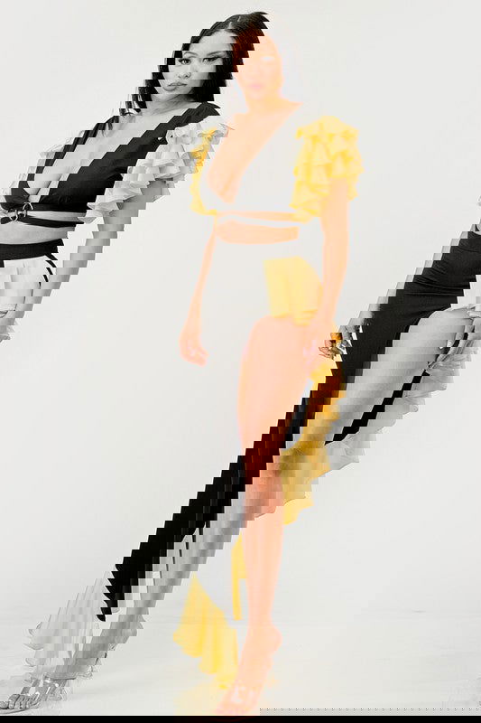 Sunset Ruffle Glamour Gown - ShopEbonyMonique