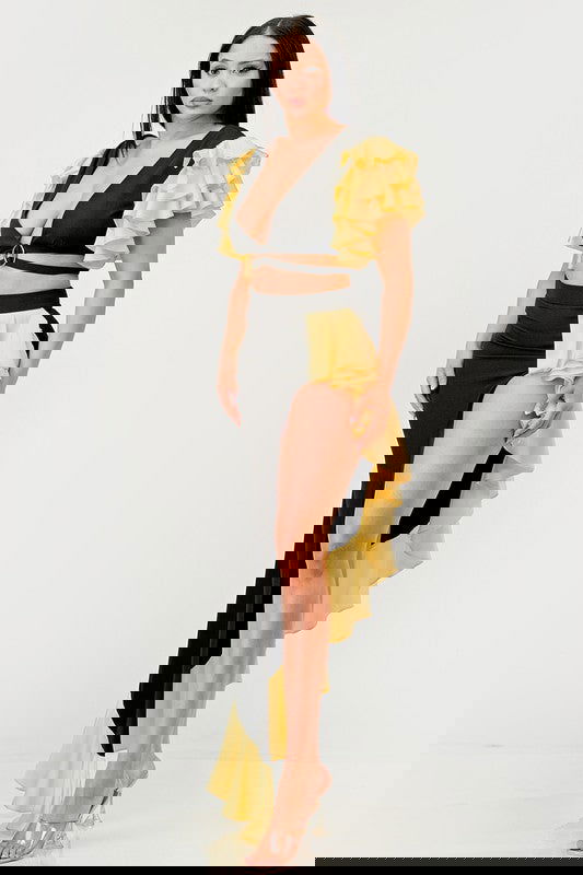 Sunset Ruffle Glamour Gown - ShopEbonyMonique