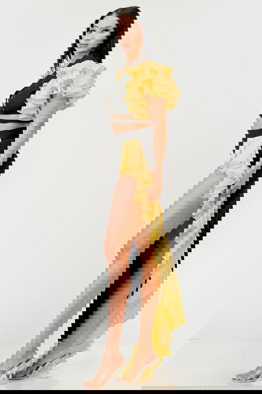 Sunset Ruffle Glamour Gown - ShopEbonyMonique