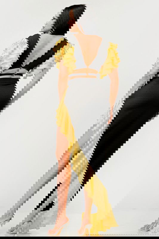 Sunset Ruffle Glamour Gown - ShopEbonyMonique