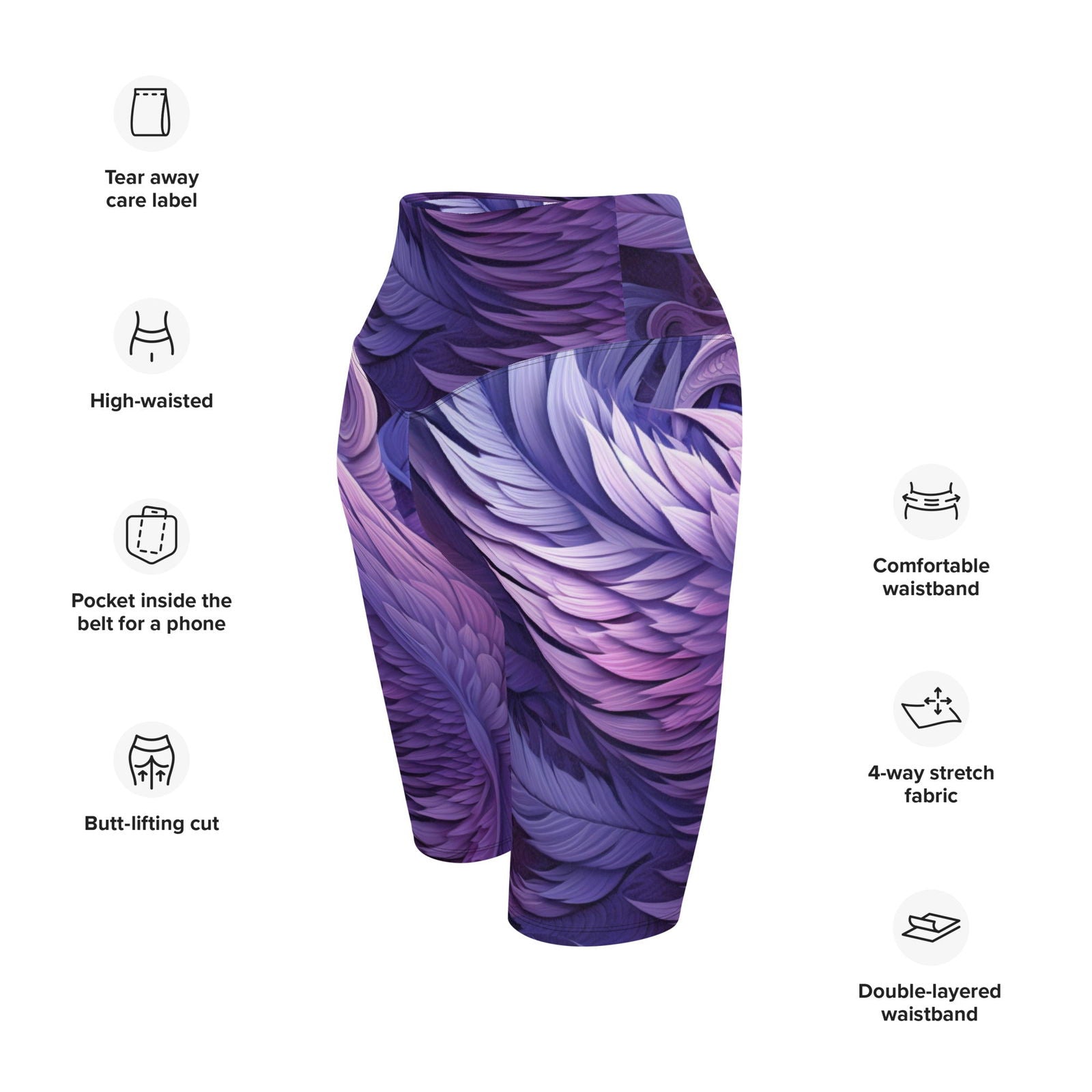 Swan Biker Shorts - ShopEbonyMonique