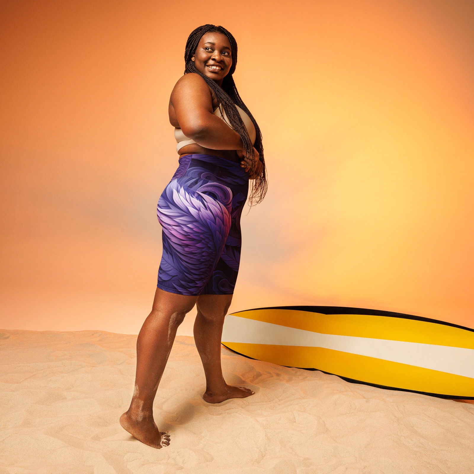 Swan Biker Shorts - ShopEbonyMonique