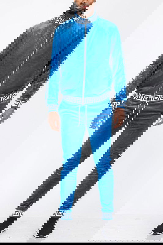 Track Set Velour Status Print Suit - ShopEbonyMonique