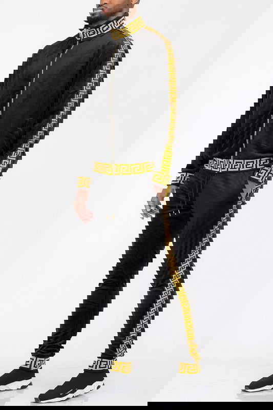 Track Set Velour Status Print Suit - ShopEbonyMonique