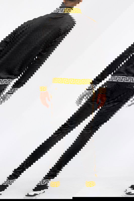 Track Set Velour Status Print Suit - ShopEbonyMonique