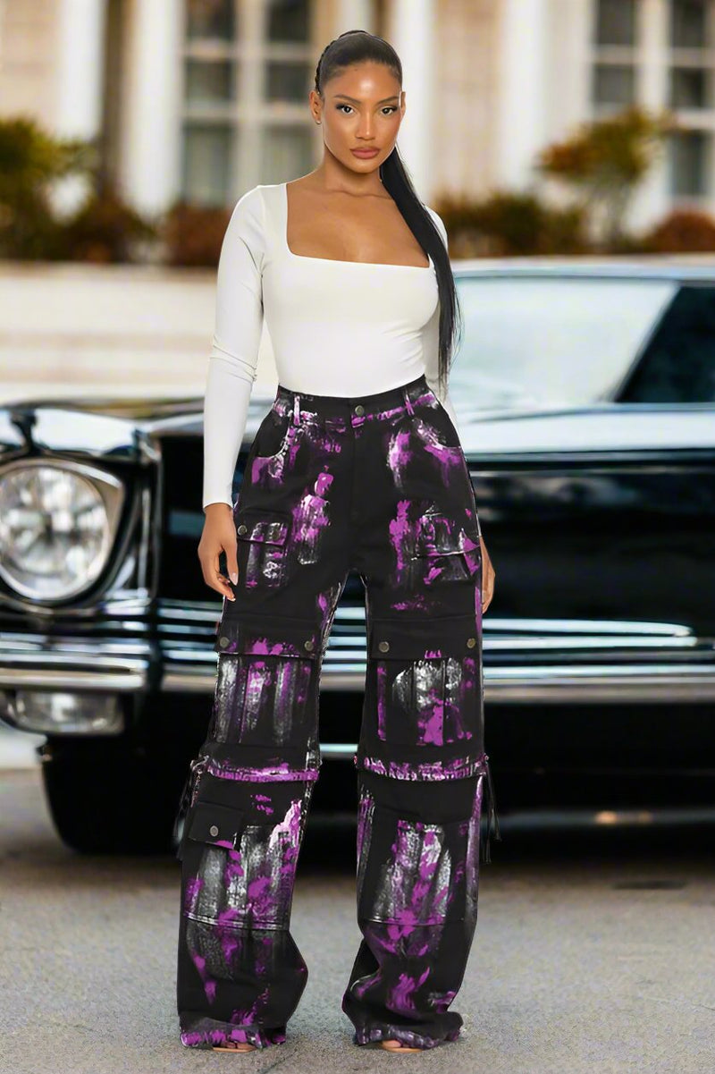 Urban Graffiti Cargo Pants - ShopEbonyMonique