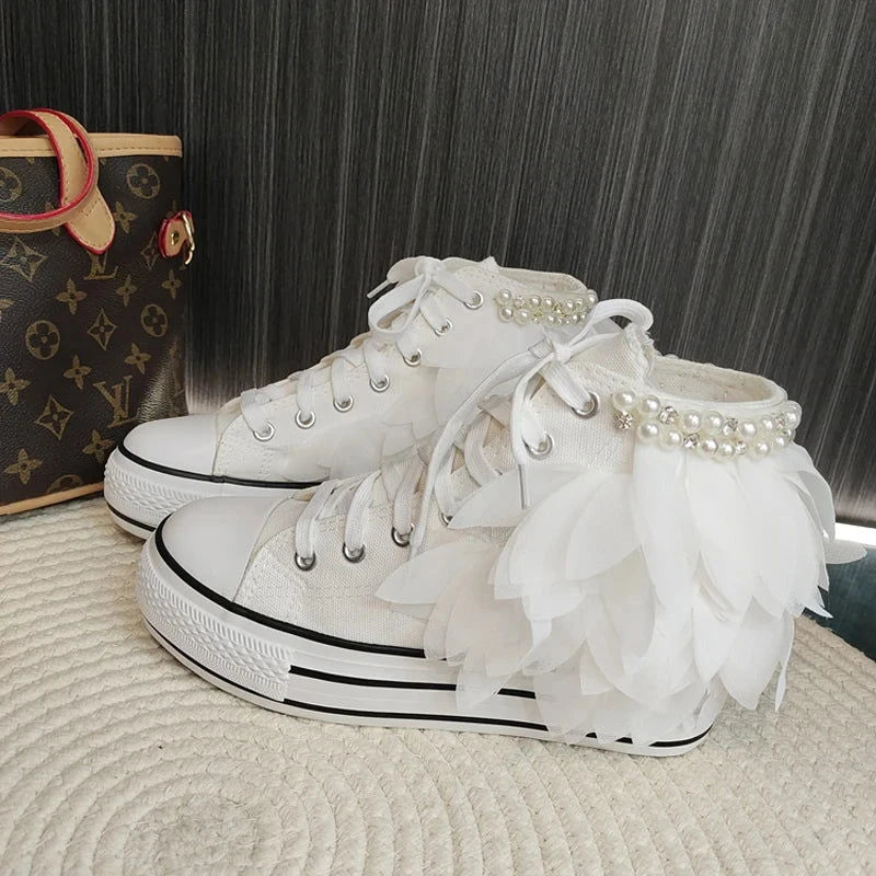 Wedding  Pearl Sneakers - ShopEbonyMonique