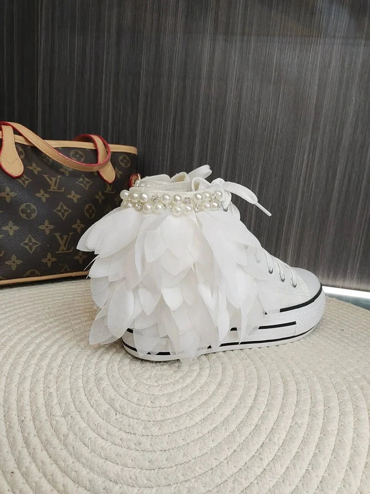 Wedding  Pearl Sneakers - ShopEbonyMonique