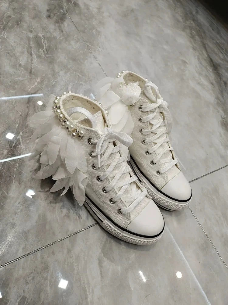 Wedding  Pearl Sneakers - ShopEbonyMonique