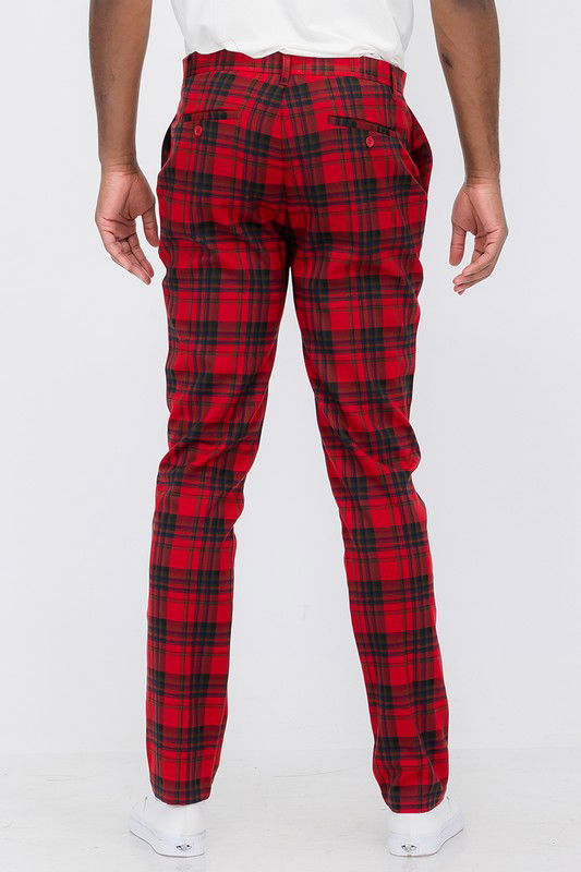 Weiv Mens Plaid Trouser Pants - ShopEbonyMonique