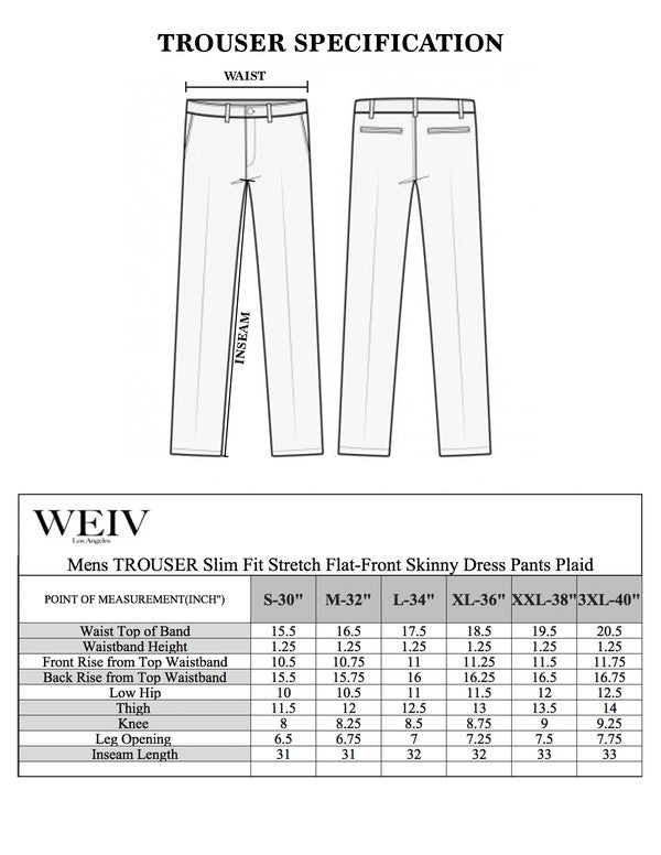 Weiv Mens Plaid Trouser Pants - ShopEbonyMonique