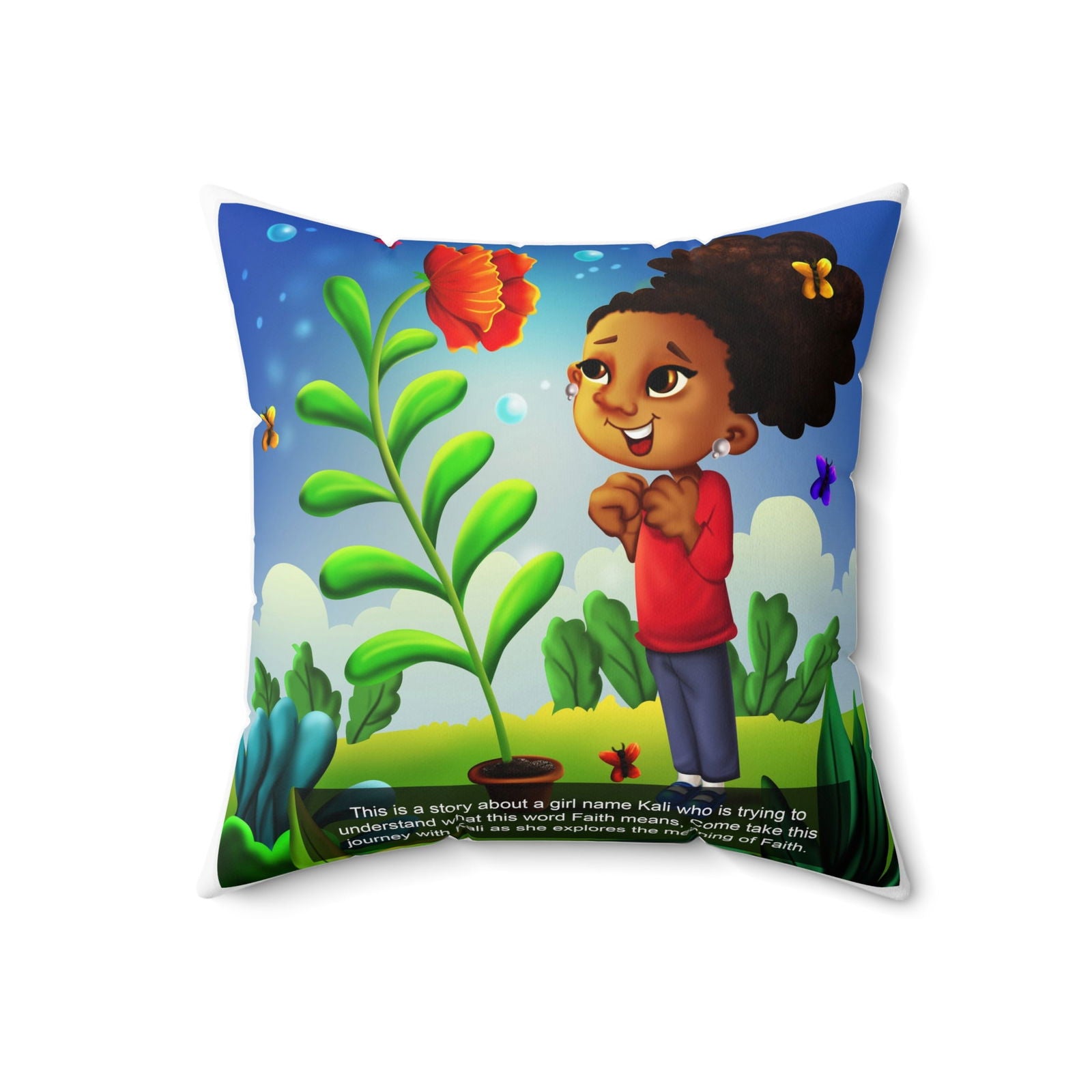 What In The World Is Faith  Polyester Square Pillow - ShopEbonyMonique