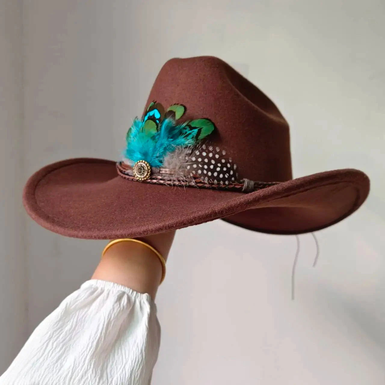 Wide Brim Western Cowboy Hat - ShopEbonyMonique