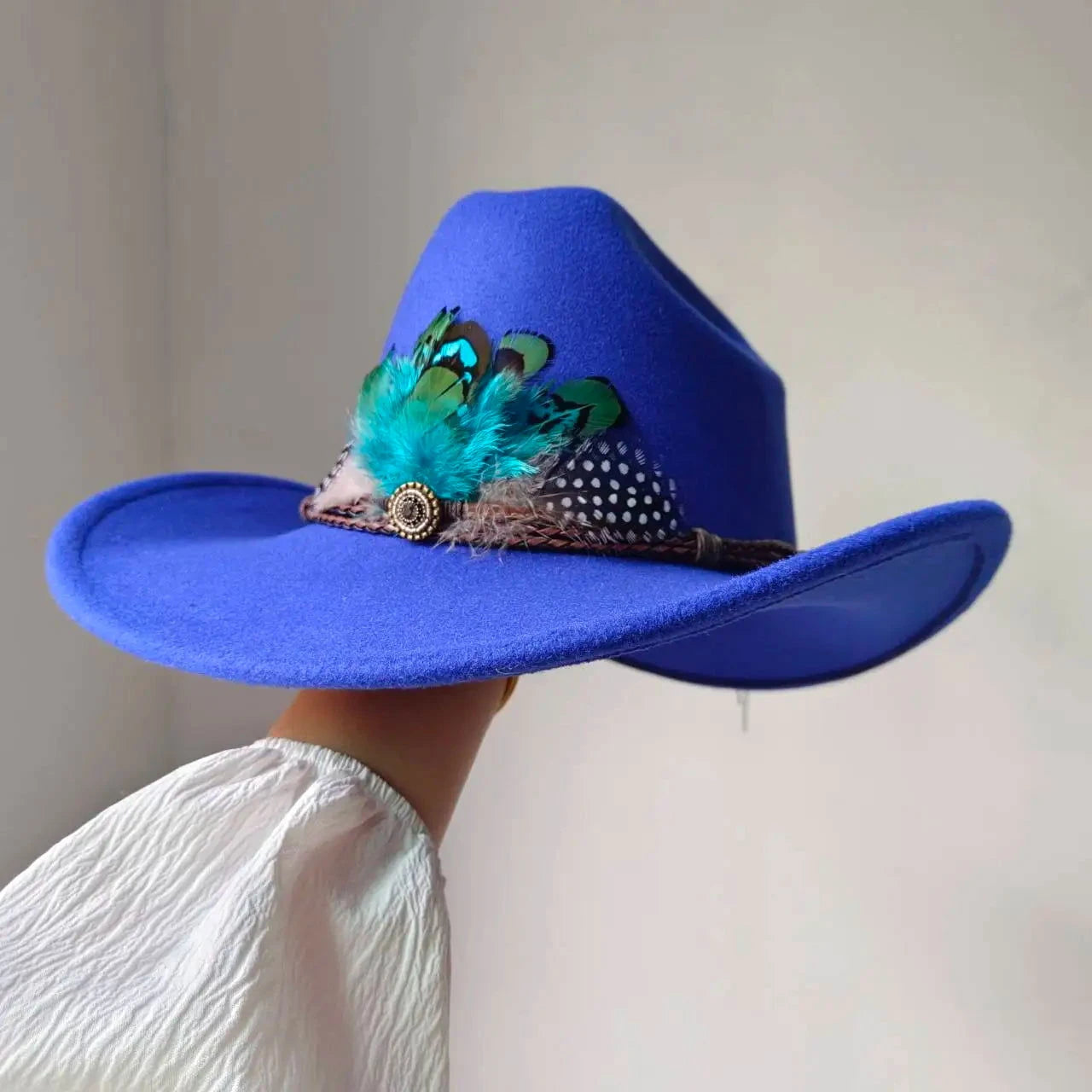 Wide Brim Western Cowboy Hat - ShopEbonyMonique