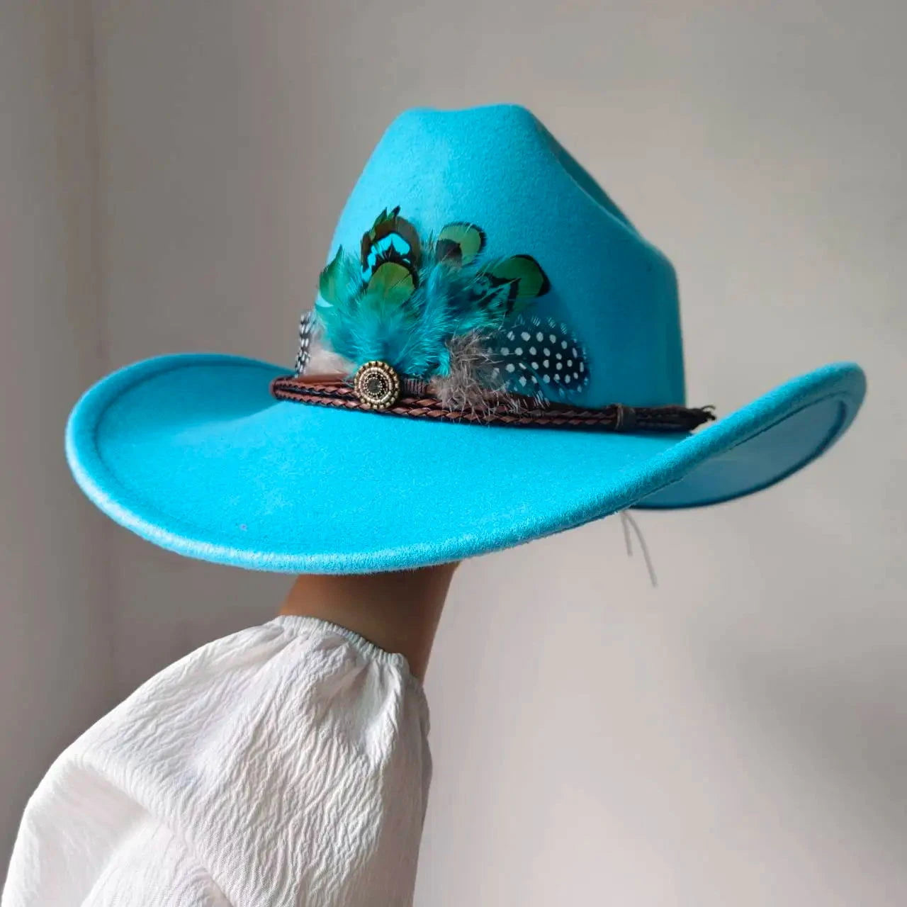 Wide Brim Western Cowboy Hat - ShopEbonyMonique