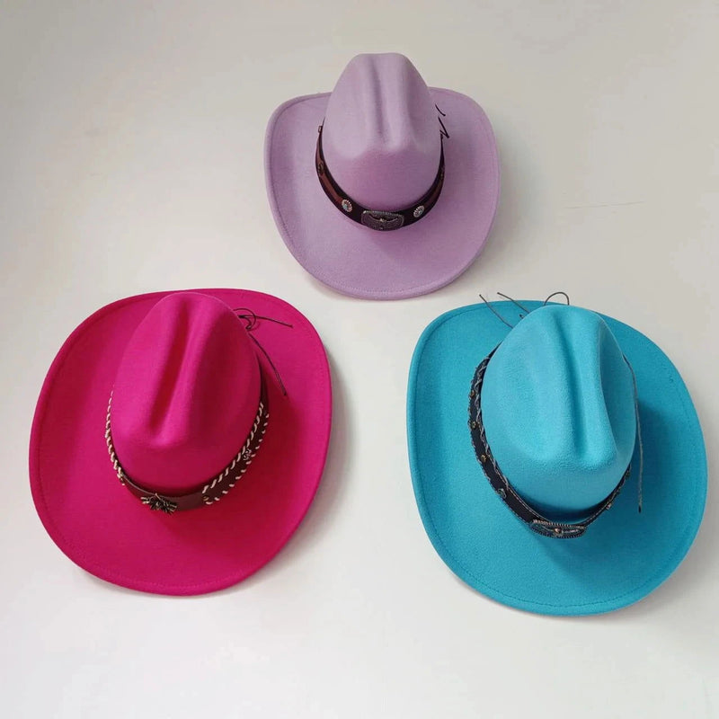 Wide Brim Western Cowboy Hat - ShopEbonyMonique