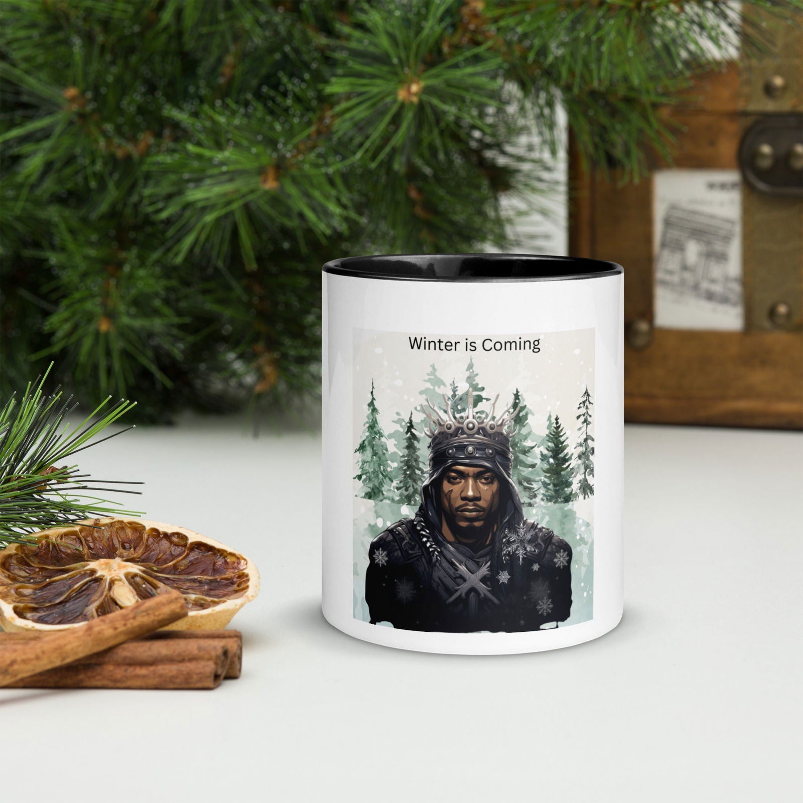 Winter Is Coming Mug with Color Inside - ShopEbonyMonique