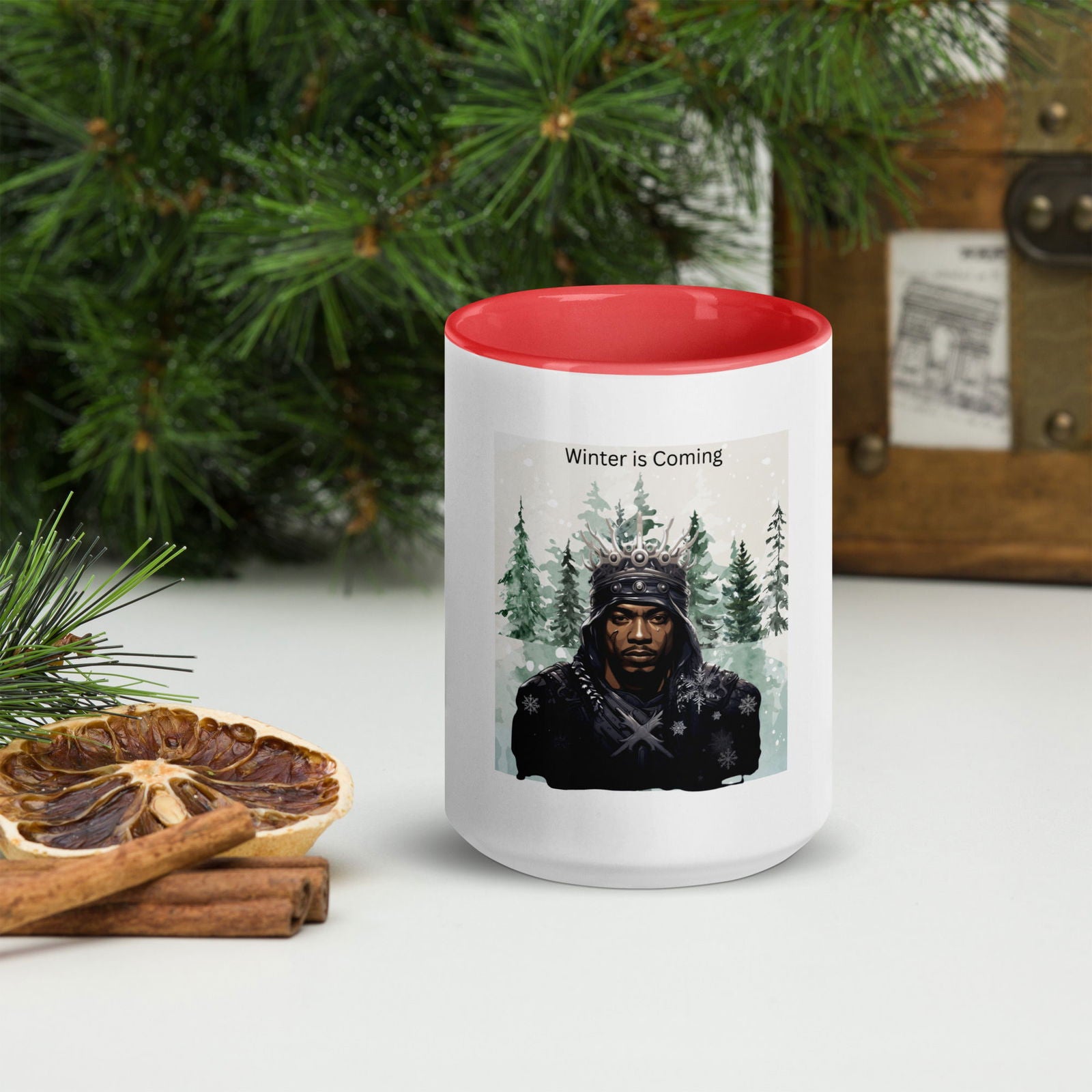 Winter Is Coming Mug with Color Inside - ShopEbonyMonique