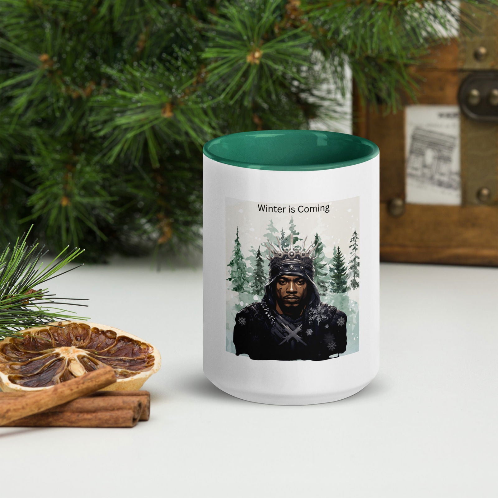 Winter Is Coming Mug with Color Inside - ShopEbonyMonique