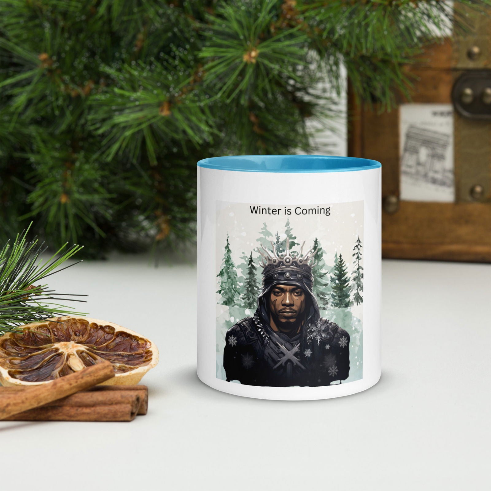Winter Is Coming Mug with Color Inside - ShopEbonyMonique