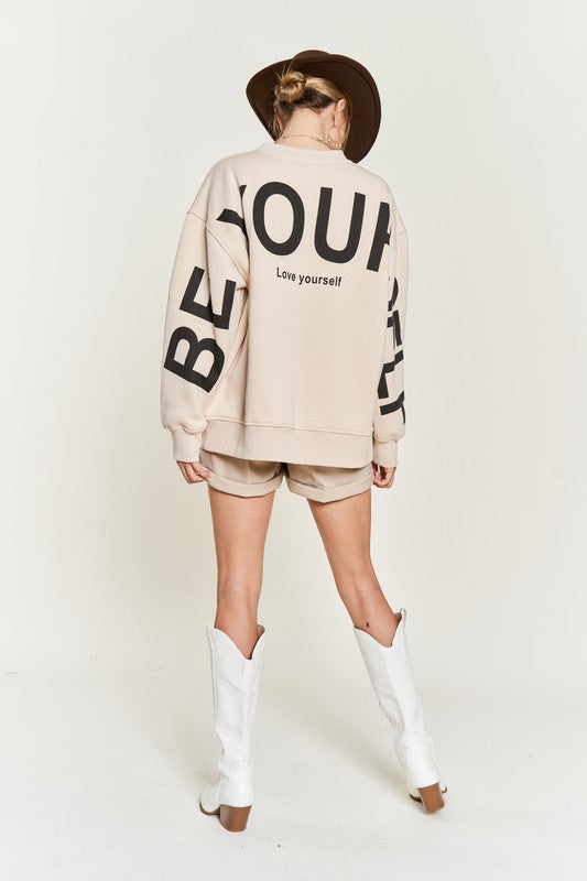 Printed oversized sweatshirt - ShopEbonyMonique