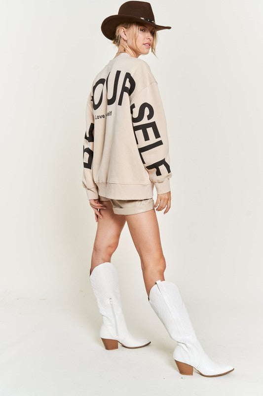 Printed oversized sweatshirt - ShopEbonyMonique