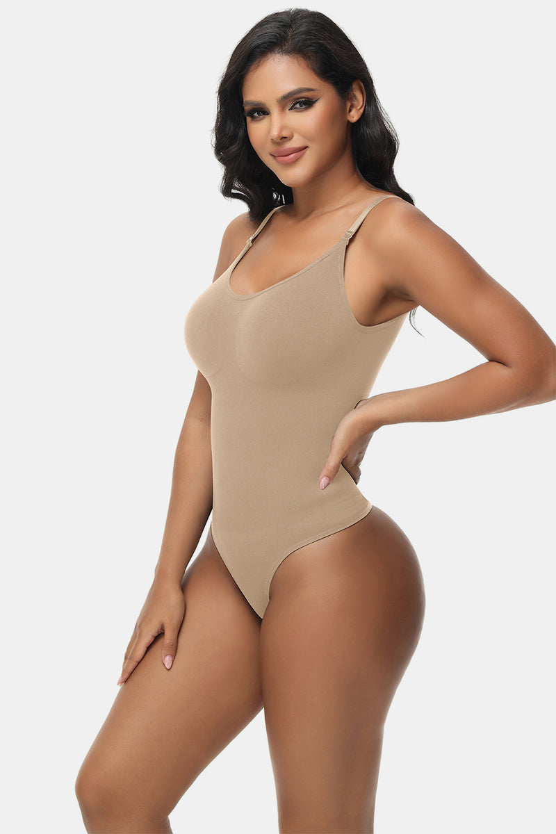 Spaghetti Strap Tummy Control Bodysuit - ShopEbonyMonique