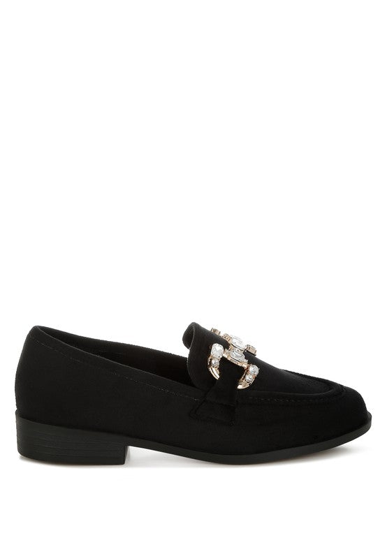 Maestro Diamante Embellished Horsebit Loafers - ShopEbonyMonique