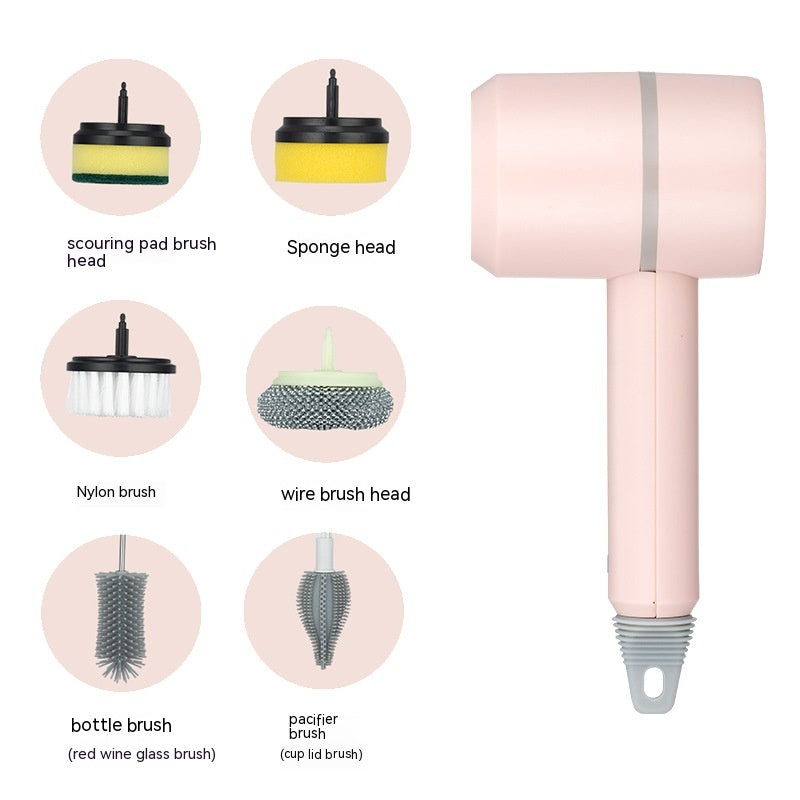 Electric Cleaning Brush Dishwashing Brush Automatic Wireless USB Rechargeable Professional Kitchen Bathtub Tile Cleaning Brushes - ShopEbonyMonique