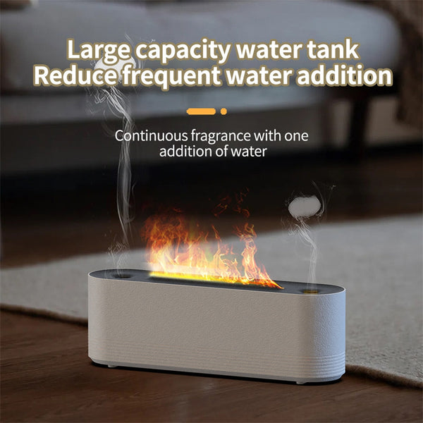 2023 Flame Air Humidifier Ultrasonic 7 Colors Aroma Diffuser LED Cool Mist Maker Fogger Essential Oil Room Fragrance Office Home Decor