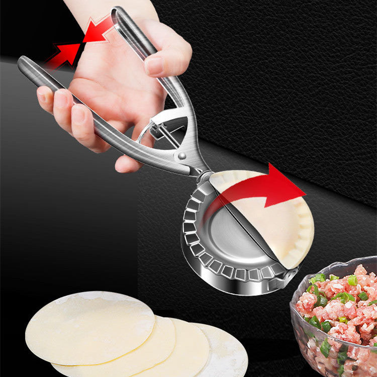 Kitchen Dumpling Mold Stainless Steel Dumpling Machine Pressing Home Baking Tool Skin Press Tool Dumpling Noodle Manual Kitchen Gadgets - ShopEbonyMonique