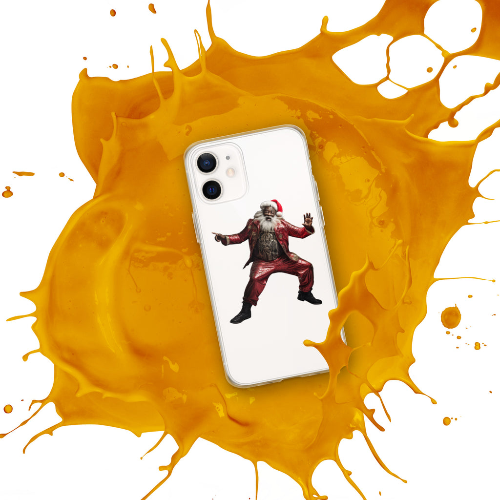 Black Santa Clear Case for iPhone® - ShopEbonyMonique