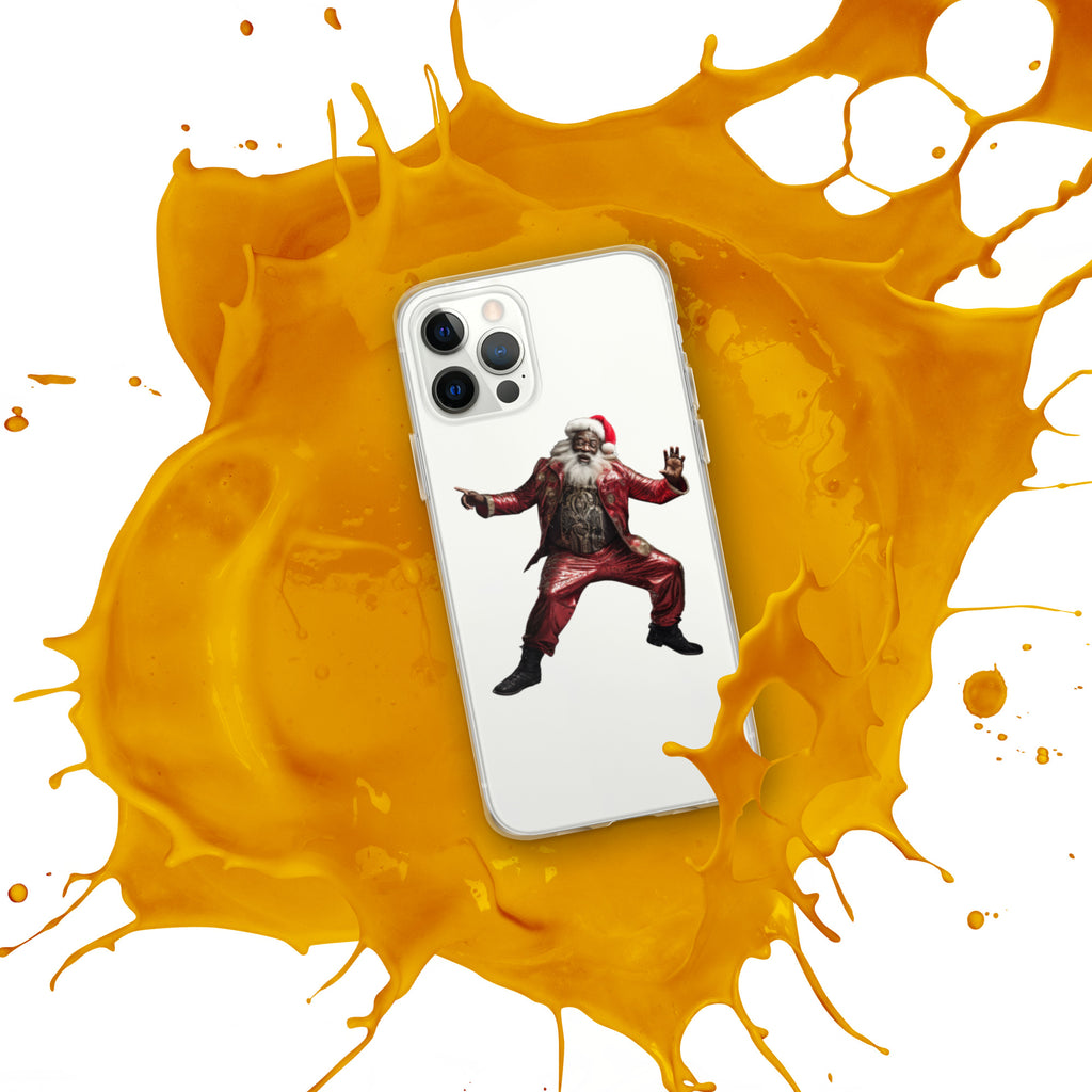 Black Santa Clear Case for iPhone® - ShopEbonyMonique