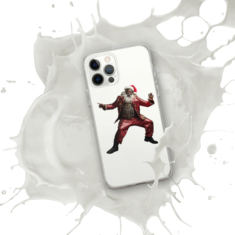 Black Santa Clear Case for iPhone® - ShopEbonyMonique