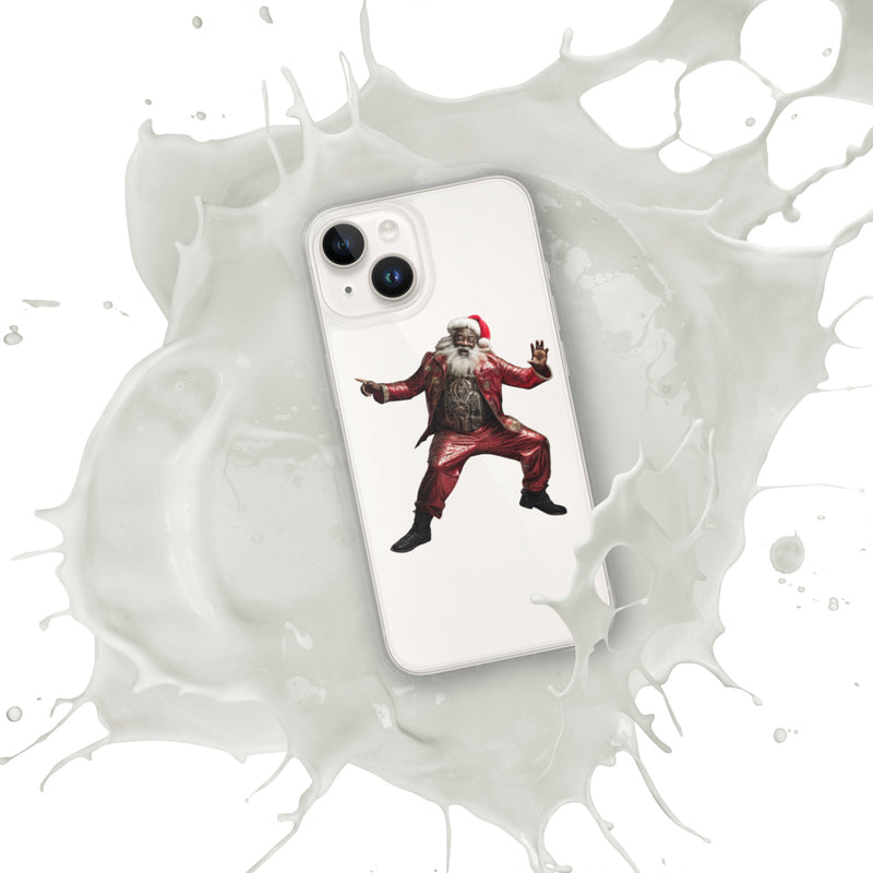 Black Santa Clear Case for iPhone® - ShopEbonyMonique