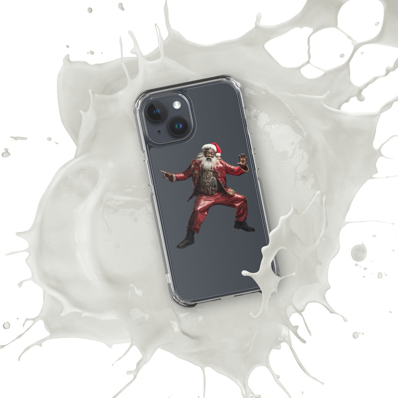 Black Santa Clear Case for iPhone® - ShopEbonyMonique