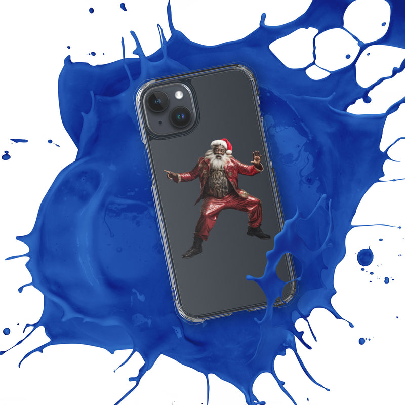 Black Santa Clear Case for iPhone® - ShopEbonyMonique