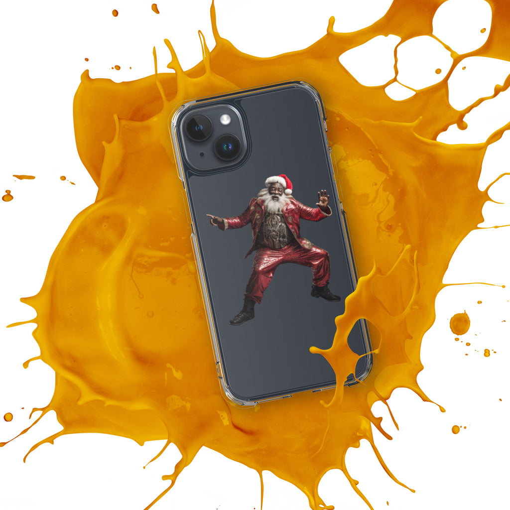 Black Santa Clear Case for iPhone® - ShopEbonyMonique