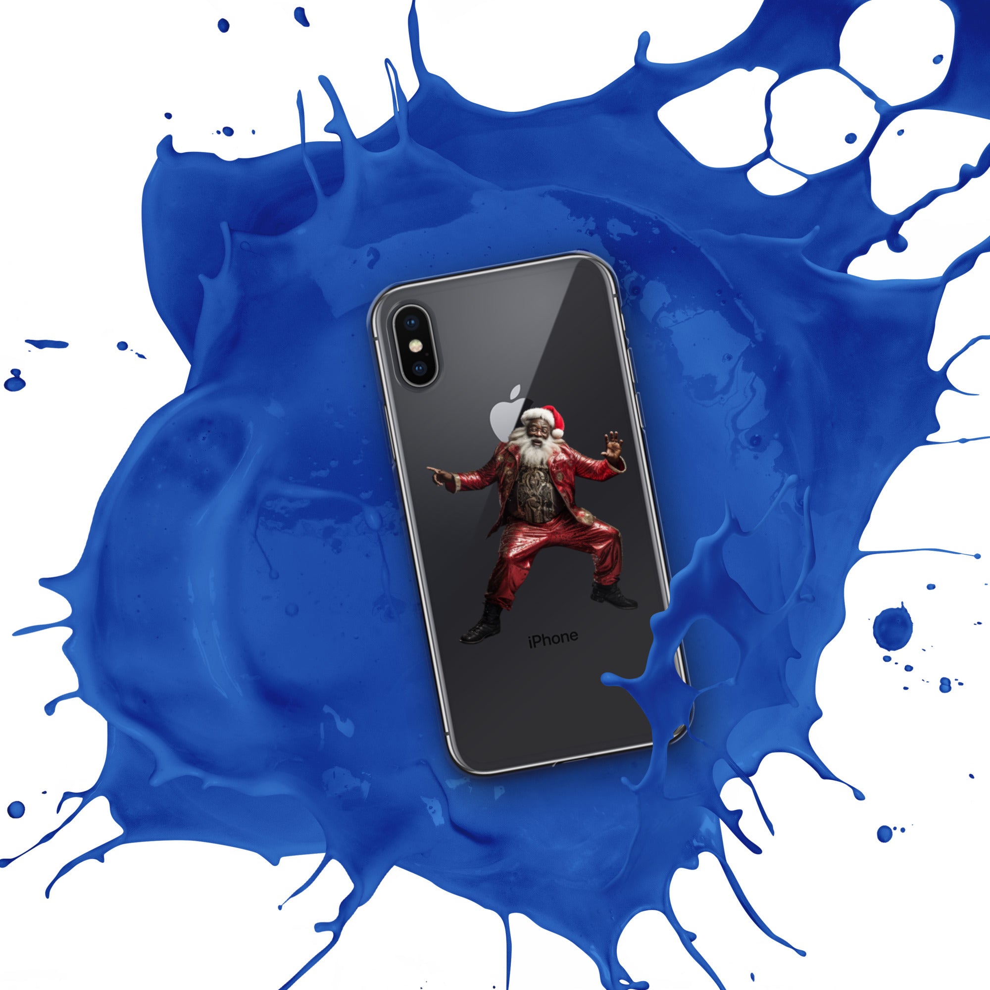 Black Santa Clear Case for iPhone® - ShopEbonyMonique