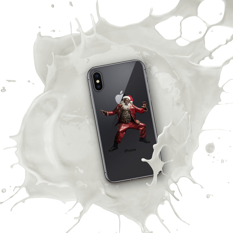 Black Santa Clear Case for iPhone® - ShopEbonyMonique