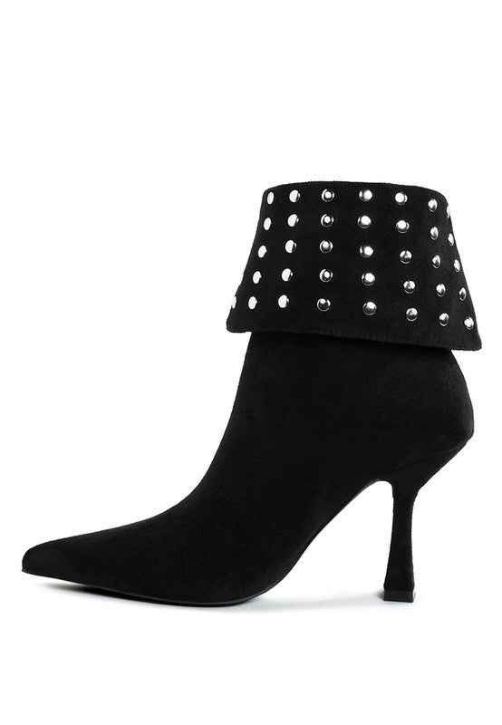 Piccini Stud Embellished Foldover Boots - ShopEbonyMonique