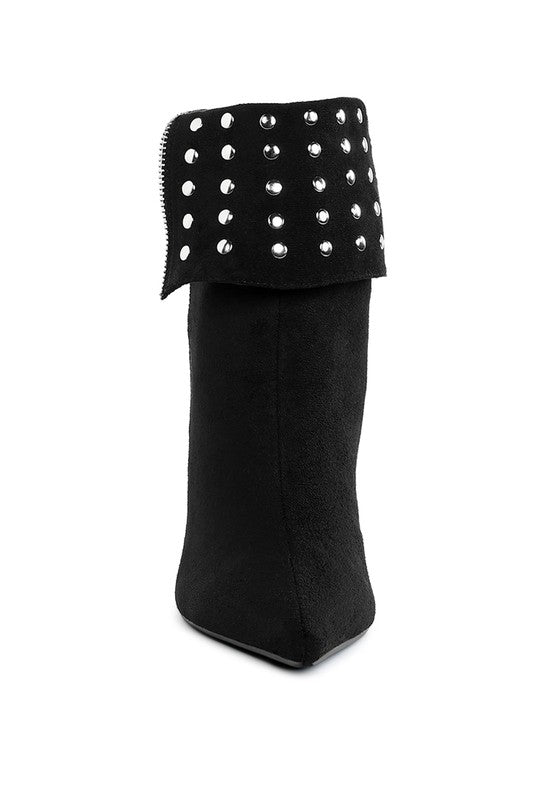 Piccini Stud Embellished Foldover Boots - ShopEbonyMonique