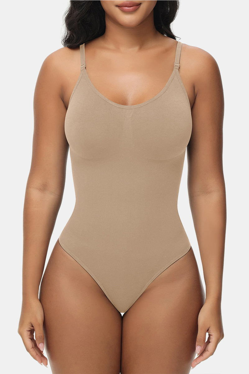 Spaghetti Strap Tummy Control Bodysuit - ShopEbonyMonique